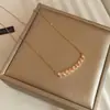 Collar de Flor de Circonia Ovalado Estilo Corte Francés Cadena para Clavícula Personalizado Lujo Ligero Gama Alta Venta al por Mayor