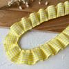 Accesorios de encaje a cuadros de 2,5 cm hechos a mano, material de bricolaje, decoración de ropa, funda de teléfono con volantes, falda de muñeca