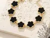 Conjunto de Joyería de Pulsera con Dijes de Estampado de Leopardo Clásico y Trébol de Cinco Hojas, Moda Bohemia Transfronteriza Europea y Americana, con Múltiples Opciones para Elegir