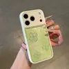 Funda de teléfono con patrón de concha de trébol de cuatro hojas verde de la suerte, adecuada para Apple 17 Pro Max, Xiaomi, Oppo, Huawei, Vivo
