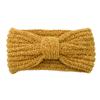 Banda para el cabello de lana tejida europea y americana con lazo, diadema deportiva, protector de oídos, tocado, accesorios para el cabello hechos a mano, diadema cálida de pana