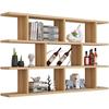 Pizarra para Colgar en la Pared Estante de Almacenamiento de Madera Decoración de Cocina Estante para Vino Sala de Estar Exhibidor Cultural para Manos
