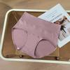 Ropa interior de algodón para mujer de cintura alta, alargada y ensanchada, entrepierna de algodón, sin broche, sin nalga, antibacteriana, transpirable, bragas