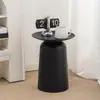 Mesita de noche Van Cleef Apartamento Pequeño Nórdico Sala de Estar Hogar Lujo Ligero Mesa de Café Pequeña de Gama Alta Mesa Baja Redonda Estilo Crema