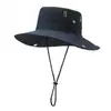 Sombrero de Pescador para Hombre, Sombrero de Sol para Pesca al Aire Libre, Sombrero de Cubeta para Acampar al Aire Libre, Sombrero de Protección Solar para Obra, Sombrero de Ala Ancha