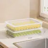 Caixa de Dumpling de Grau Alimentício para Cozinha Doméstica, Caixa de Congelamento de Dumpling de Camadas Múltiplas, Espessada com Tampa, Caixa de Armazenamento de Geladeira Antiaderente para Congelamento Rápido
