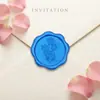 Pegatinas de sello de cera floral vintage transfronterizas, pegatinas de sello de cera hechas a medida basadas en tus diseños, pegatinas para sellar sobres, fabricante de pegatinas de sello de cera