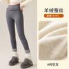 Calça de Yoga com Cós Cintura Alta Micro-Pressão Fosca Calça Tubarão Branco Outono e Inverno Forrada com Lã Espessada Quente Roupa Externa Leggings Modernos