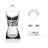 Conjunto de lingerie sexy plus size 200kg gordura M desejo puro empregada sexy sem costas peito pequeno grande uniforme de empregada