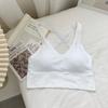 Camisola sexy con espalda cruzada para mujer, blusa de verano con base corta, popular en Internet