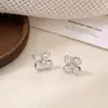 Ins Fashion Light Luxury Butterfly Zircon Brincos 925 Sterling Silver Pin Fashionable Elegant Brincos Nicho High-end Brincos para Mulheres