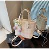 Bolso pequeño popular transfronterizo para mujer Verano 2025 Nueva moda a cuadros Bolso bandolera Estilo coreano Bolso de cubo portátil