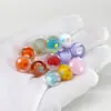 Cuentas de Ábaco de Vidrio de Colores Puntos de Arcoíris Hechas a Mano Accesorios de Cuentas Hechos a Mano para Hacer Joyería
