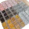 Caja de Seis Compartimentos Perla Colorida Estéreo Tamaño Mixto Arte de Uñas Joyería Café Maillard Decoración Navideña para Uñas Accesorios
