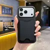 Suporte Magnético de Silicone para Cartões + Capa Magnética de Silicone Líquido Imitação para iPhone 18 Pro Max/17 Proteção