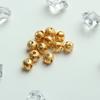 14K saco de ouro oco fosco contas de ouro jóias espaçador contas redondas diy artesanal frisado material contas de retenção de cor