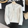 Ropa Infantil/Niños y Niñas Primavera y Otoño Nuevo Cuello en V Casual Cardigan Tejido Suéter de Manga Larga Chaqueta 458901