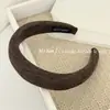 Faixa de Cabelo Simples de Lã Tricotada Estilo Coreano com Cabeça Esponjosa, com um Toque Retrô de Alta Qualidade, Adequada para Sair, Acessório de Cabelo Versátil