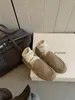 Zapatos mocasines retro suaves y pegajosos del mismo estilo que Mamá Uva para mujer, otoño e invierno, puntera redonda, slip-on, zapatos perezosos, mocasines afelpados con felpa
