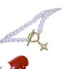 Collar de perlas de plata de ley S925 con hebilla de plata, accesorios de bricolaje, cadena de clavícula con cuentas para bebé, simple y versátil, productos semiacabados con hebilla de plata.