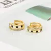 Brilhantes Argolas Pequenas Xadrez de Diamante Novos Tendência 2022 Brincos de Tarraxa de Alta Qualidade Design de Nicho Brincos de Luxo Leve Orelha