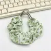 Scrunchie Floral Fresco Alça de Pulso para Celular Tecido Suave Estilo Coreano Cordão Anti-perda Bolsa de Chaveiro Pequeno Pingente