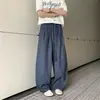 Pantalones de Verano Finos Rectos de Pierna Ancha Relajados de Seda Helada para Hombre Estilo Cleanfit Old Money en Color Albaricoque