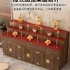 Mesa de Altar de Madera Maciza para Uso Doméstico con Portaincienso, de Doble o Triple Nivel, con Cajón y Tablero Deslizante para Estatuas de Guanyin y Dios de la Riqueza