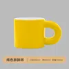 Caneca de Água de Cerâmica com Alto Valor Estético, Caneca Fofa e Cheinha, Caneca de Café com Alça Grande, Item de Presente com Padrões Impressos e Logotipo Personalizado
