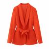 Aliexpress Export Ropa Europea y Americana Vestido Estilo Francés con Cinturón Chaqueta de Traje Pequeña + Pantalones Casuales