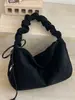 Bolso tote casual plisado estilo coreano tipo dumpling para mujer, nuevo modelo de verano 2026, bolso de hombro vintage de color liso, elegante y con estilo