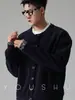 Servicio de compras en Dongdaemun, Corea: Cárdigan de punto de lana de alpaca de alta calidad, reduce la edad, corte holgado, casual, con cuello redondo para hombre, CD1827