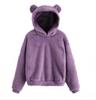 Aliexpress Ebay2026 Amazon Outono e Inverno Europeu e Americano Novo Estilo Suéter Quente com Capuz Orelhas de Coelho de Pelúcia Moletom