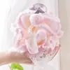 Bolas de baño de encaje de perlas, muy elásticas y duraderas, bolas de flor de baño para uso doméstico, esponja de baño espumosa, venta al por mayor de fabricante de bolas de baño