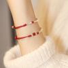 Pulsera de Aterrizaje para el Examen de Ingreso de Posgrado Zhuyue para Mujer 2023 Cuerda Roja de Bambú Trenzada Año del Animal de la Buena Suerte Cuerda Roja para la Mano Regalo