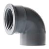 Codo de diente interior de PVC gris grueso, alambre de tornillo interior de UPVC de 90 grados, accesorios de tubería de suministro de agua de plástico adhesivo
