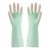 Guantes para Lavar Platos con Forro de Felpa para Limpieza del Hogar, Caucho Duradero, Extra Largos y Gruesos, Impermeables, Adecuados para Mujeres para Lavar Platos y Ropa