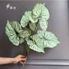 Flores Artificiales de Gran Venta Transfronteriza: Semillas de Hojas de Caladio de Colores de 7 Ramas, Caladio de Hoja Grande, Semillas de Caladio Bicolor, Flores de Maceta de Cuatro Estaciones, Flores Artificiales