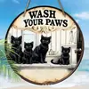 Placa de Madeira de Gato Engraçado para Halloween Transfronteiriça Estilo Americano Abóbora Gato Preto Decoração Atmosfera Festiva Artesanato