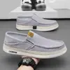 Zapatos de Tela de Caña Baja del Viejo Pekín, Nuevos Zapatos Casuales Ligeros para Hombre con Suela Suave de Primavera y Otoño, Zapatos para Hombre con Tejido de Lino Transpirable