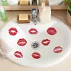 Fun-F980 Labio Rojo Personalizado Huella de Labios Decoración de Pared de Fondo para Dormitorio Baño Pegatina Embellecedora Autoadhesiva Removible