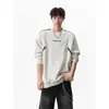 Sudadera Redonda de Metal con Cremallera Estilo Americano para Mujer y Hombre, Otoño High Street Fresca Versátil Top Pulóver de Pareja Moderno