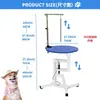 Mesa de Peluquería para Mascotas con Elevación Neumática, Estación de Peluquería Giratoria de 360 Grados, Mesa Redonda de Peluquería para Perros, Venta de Liquidación para Gatos
