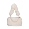 Bolsos de Felpa para Otoño e Invierno para Mujer, Modernos Bolsos de Hombro y Axila Plegados con Perlas, Bolsos de Felpa de Estilo Coreano, Diseño de Nicho para el Trabajo