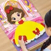 Adesivos tridimensionais infantis eva desenho animado feitos à mão materiais de jardim de infância colar diy brinquedos educativos princesa vestir