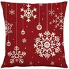 Funda de almohada de lino navideña, pieza única, para el hogar, sala de estar, sofá, funda de cojín decorativa, almohada lumbar para coche