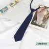 Em Estoque Jkdk Cor Sólida Gravata Preguiçosa Estilo College Sem Laço Moda Gravata para Estudantes Uniforme Tie Fabricante Atacado