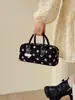 Bolsa de mão única e estilosa 2026, bolsa de ombro simples com bolinhas para o dia a dia, bolsa de ombro versátil e da moda estilo ins