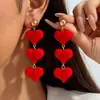 Joyería Europea y Americana Moda Lujo Accesible Pendientes de Flor con Lazo Afelpado Pendientes de Atmósfera de Otoño e Invierno de Gama Alta Venta al por Mayor