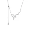 Silver City S925 plata de ley borla serpiente collar mujeres simple año de la serpiente temperamento Joker serpiente cadena clavícula fabricantes al por mayor
